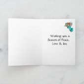 Drie kerstAngels Feestdagen Kaart (Binnen)