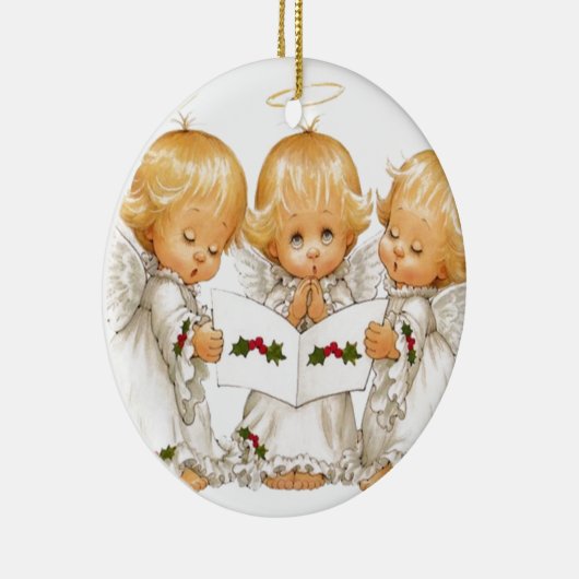 Drie kerstAngels Keramisch Ornament (Rechts)