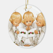 Drie kerstAngels Keramisch Ornament (Links)