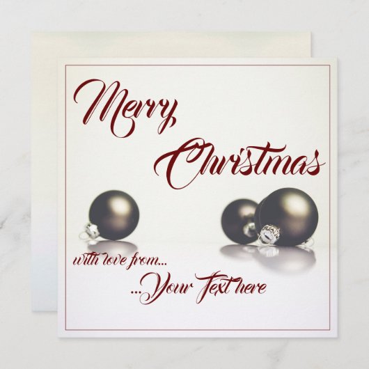 Drie kerstballen voor de lichte achtergrond (Voorkant / Achterkant)