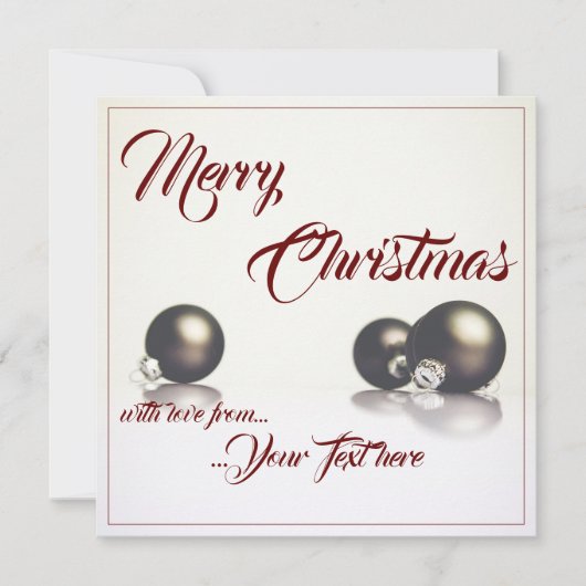 Drie kerstballen voor de lichte achtergrond (Voorkant)