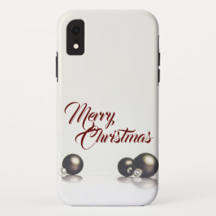 Drie kerstballen voor een lichte achtergrond iPhone XR hoesje