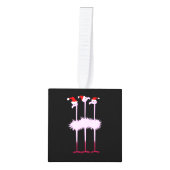 Drie kerstfeestjes kubus ornament (Voorkant)