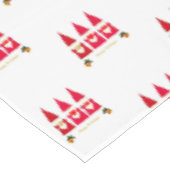 Drie kerstgnomen op wit tafelkleed (Gekanteld)