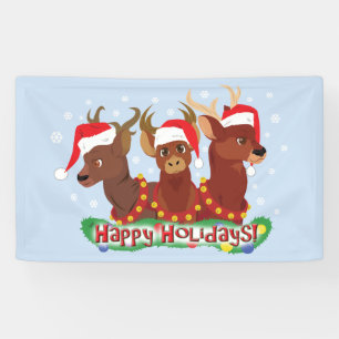 Drie Kerstherten Spandoek