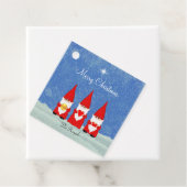 Drie Kerstkabouters Bedankjes Labels (In situ)