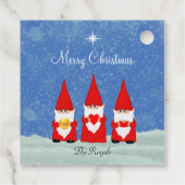 Drie Kerstkabouters Bedankjes Labels (Achterkant)