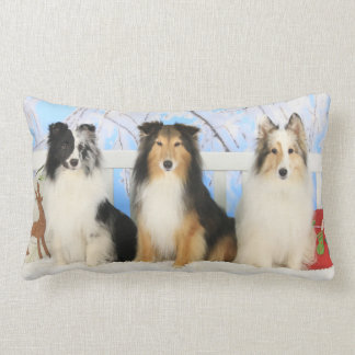 Drie kerstkerst met Sheltie Colors Kussen
