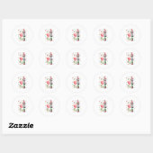 Drie kerstknomes Ho-Ho-Ho-Gar Ronde Sticker (Vel)