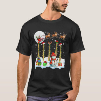 Drie Kerstman Rendier Elf Fluiten Kerst Instrument T-shirt