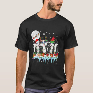 Drie Kerstman Rendier Elf Stinkdieren Kerstmis Ker T-shirt