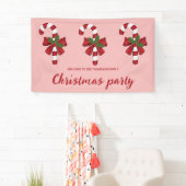 Drie kerstsnoepjes - kerstfeest spandoek (Insitu)