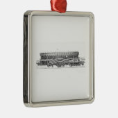 Drie kerstversiering met rivieren metalen ornament (Rechts)