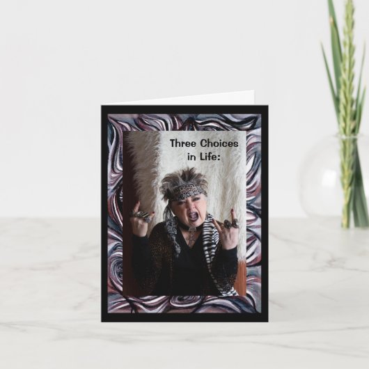 Drie keuzes in het leven kaart (Voorkant)