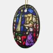 Drie kg na de ster keramisch ornament (Links)