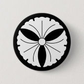 Drie kieuwbladeren ronde button 5,7 cm (Voorkant)