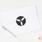 Drie kieuwbladeren ronde sticker (Envelop)