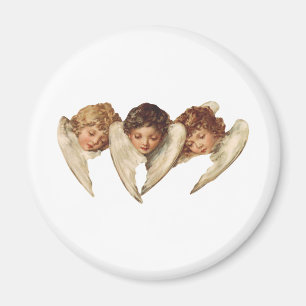 Drie KinderAngels -  Kitsch Art Magneet