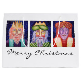 Drie Kings Art Kerstmis Large Cadeauzakje