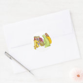 Drie Kings Birth Christus Ronde Sticker (Envelop)