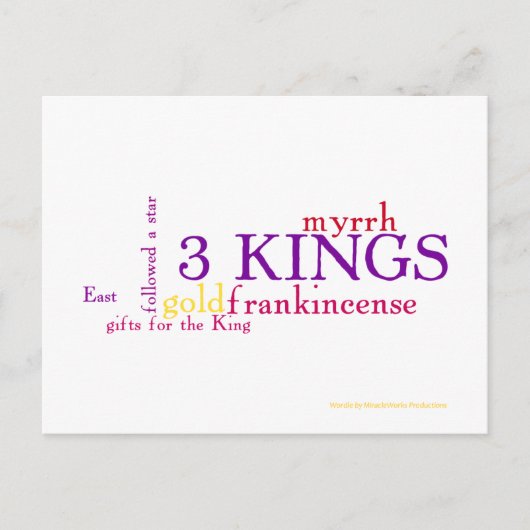 Drie Kings Briefkaart (Voorkant)