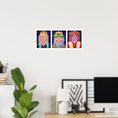 Drie Kings kerstkunst Poster (Thuiskantoor)