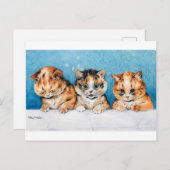 Drie Kittens, Cat, Louis Wain Briefkaart (Voorkant / Achterkant)