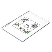 Drie kleine bloemen notitieboek (Linkerzijde)