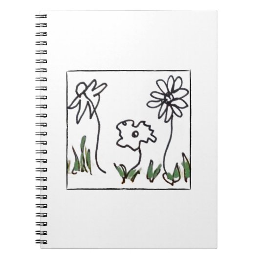 Drie kleine bloemen notitieboek (Voorkant)