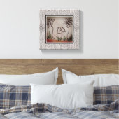 Drie kleine bloemen Santelmo Canvas Afdruk (Insitu (Slaapkamer))