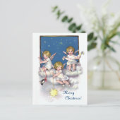 Drie kleine engelen feestdagenkaart (Staand voorkant)