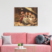 Drie kleine Kittens (door Joseph Clark) Canvas Afdruk (Insitu (Woonkamer))