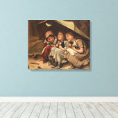 Drie kleine Kittens (door Joseph Clark) Canvas Afdruk (Insitu (Houten vloer))