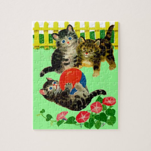 drie kleine kittens legpuzzel (Verticaal)