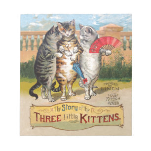 Drie Kleine Kittens Moeder de Gans Illustratie Notitieblok