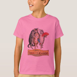 Drie Kleine Kittens Moeder de Gans Illustratie T-shirt