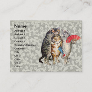 Drie Kleine Kittens Mother Goose Illustratie Visitekaartje