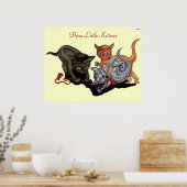 Drie Kleine Kittens Poster (Keuken)