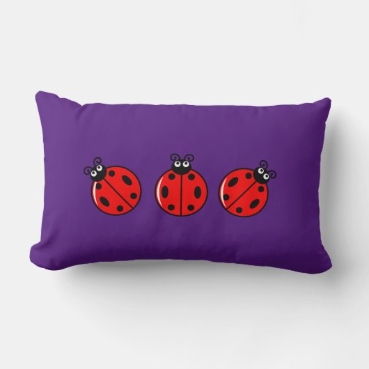 Drie kleine ladybugs - Lumbar Pillow 13 x 21 inch Kussen (Voorkant)