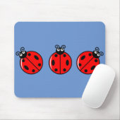 Drie Kleine Ladybugs - Mousepad Muismat (Met muis)
