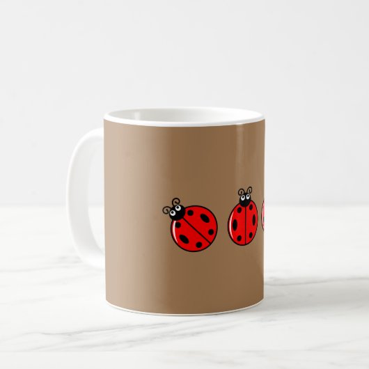 Drie Kleine Lieveheersbeestjes - Klassieke Mok (Voorkant links)