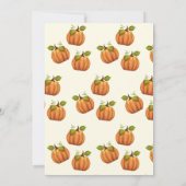 Drie kleine pompoenen drieling Herfst Baby shower Kaart (Achterkant)