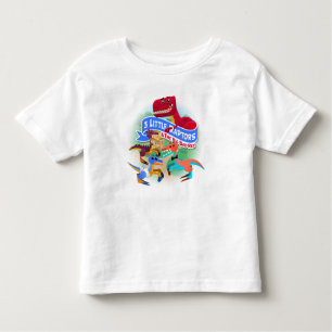 Drie kleine Raptors en T-Rex Toddler T-Shirt