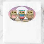 Drie Kleine Uil Stickers (Tas)