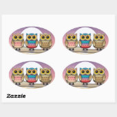 Drie kleine uilen Stickers (Vel)