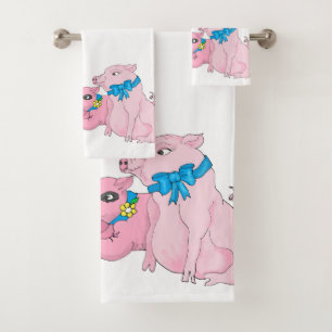 Drie kleine varkens bad handdoek