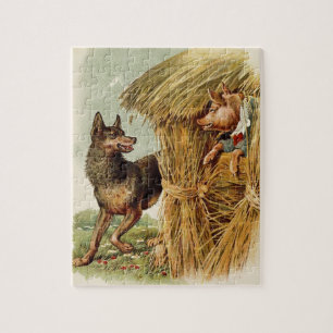 Drie kleine Varkens Big Bad Wolf, Fairy Tale Legpuzzel