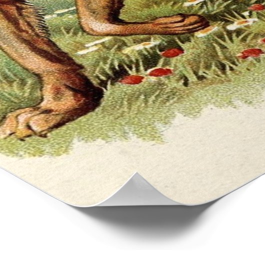 Drie kleine Varkens Big Bad Wolf,  Fairy Tale Poster (Hoek)