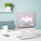 Drie kleine Varkens Custom Sticker Set (Laptop op bureau)
