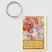 Drie kleine Varkens die wolf koken,  feiale tale Sleutelhanger (Voorkant)